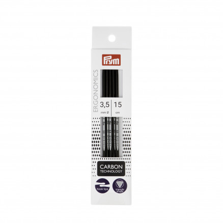 Prym Ergonomics Strømpepinde Carbon 15cm 4,00mm