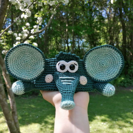 Elefant kurv af Rito Krea - Kurv Hækleopskrift 16cm