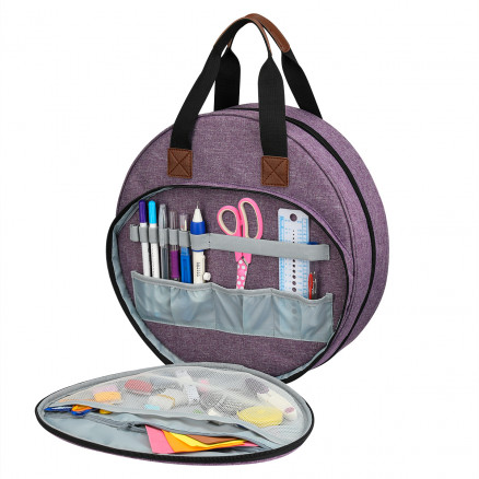 Infinity Hearts Weekendtaske Rund Lilla 36x11cm