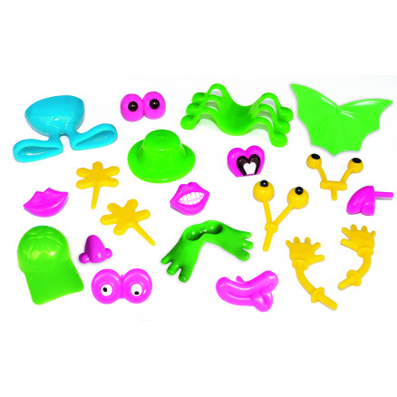 Playbox Light Clay/Modellervoks Figurdele 100 dele