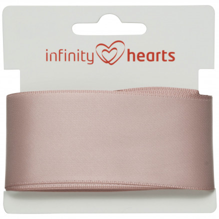Infinity Hearts Satinbånd Dobbeltsidet 38mm 146 Rosa - 5m