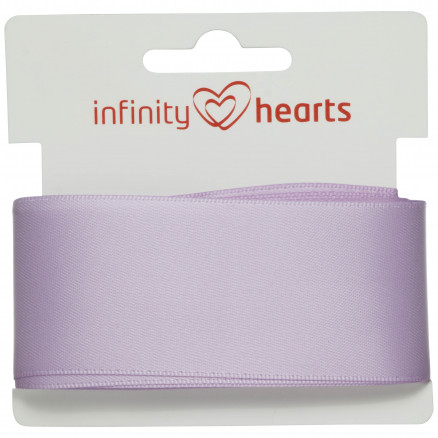 Infinity Hearts Satinbånd Dobbeltsidet 38mm 430 Lilla - 5m
