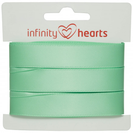 Infinity Hearts Satinbånd Dobbeltsidet 15mm 530 Mint - 5m