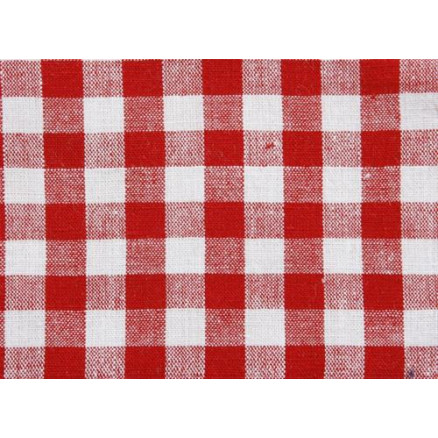 Køkkentern 10x10mm Bomuldsstof 592 Rød 140cm - 50cm