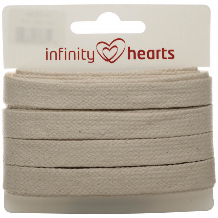 Infinity Hearts Anoraksnor Bomuld flad 10mm 200 natur - 5m