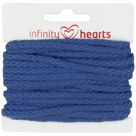 Infinity Hearts Anoraksnor Bomuld rund 5mm 650 Blå - 5m