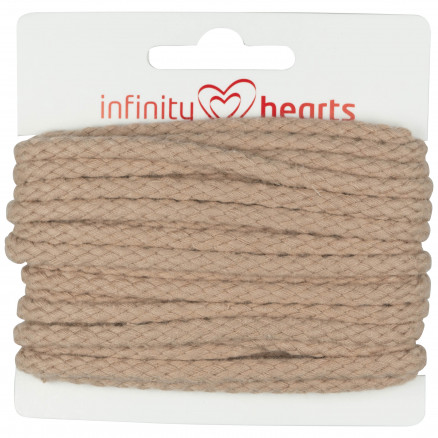Infinity Hearts Anoraksnor Bomuld rund 5mm 820 Beige - 5m