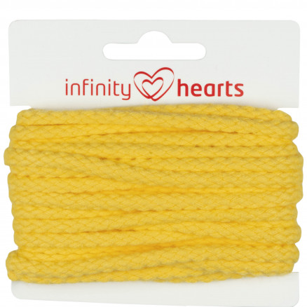 Infinity Hearts Anoraksnor Bomuld rund 5mm 340 Gul - 5m