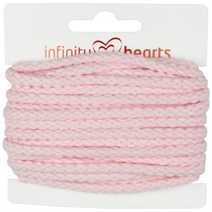 Infinity Hearts Anoraksnor Bomuld rund 5mm 500 Lys rød - 5m