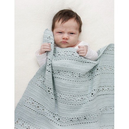 Sleepy Times by DROPS Design - Baby Tæppe Hækleopskrift 65x81 cm