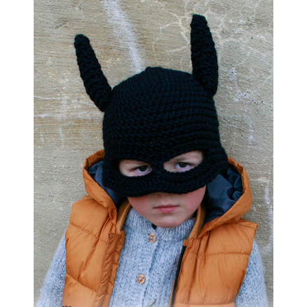 Bat Hat by DROPS Design - Flagermus Hue Hækleopskrift str. 1/2 år - 7/8 år