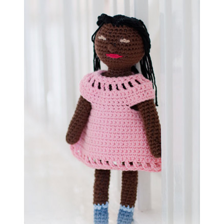 Spice Friends Dress by DROPS Design - Dukke Kjole Hækleopskrift
