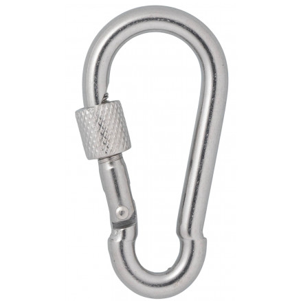 Infinity Hearts Brandmandshage/Karabinhage med Lås Rustfrit Stål Sølv 60x30mm - 3 stk