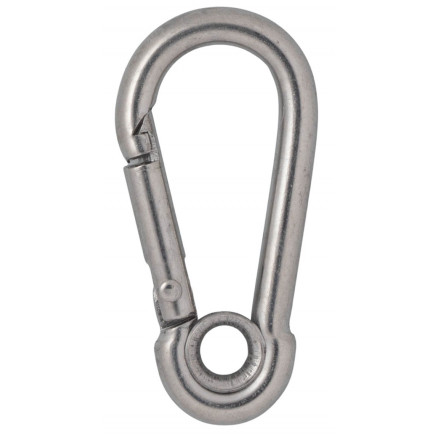 Infinity Hearts Brandmandshage/Karabinhage med Øje Rustfrit Stål Sølv 40x20mm - 3 stk