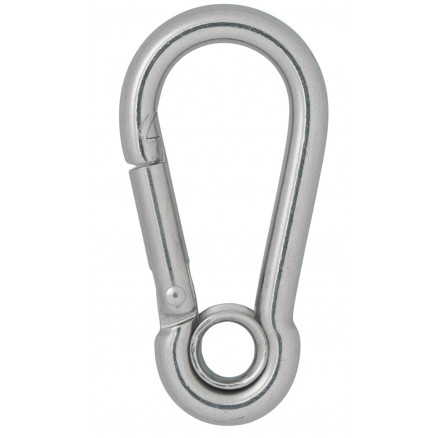 Infinity Hearts Brandmandshage/Karabinhage med Øje Rustfrit Stål Sølv 50x25mm - 3 stk