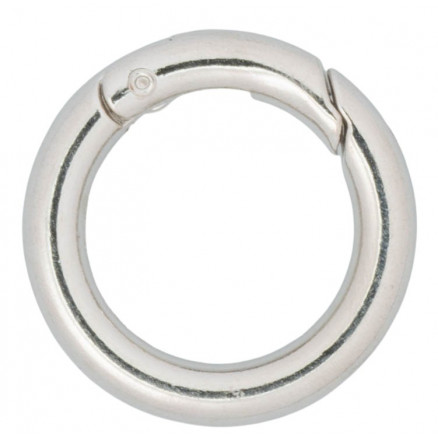 Infinity Hearts O-ring/Endeløs ring med Åbning Messing Sølv Ø25mm - 5 stk