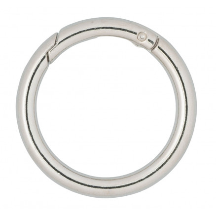 Infinity Hearts O-ring/Endeløs ring med Åbning Messing Sølv Ø40mm - 5 stk
