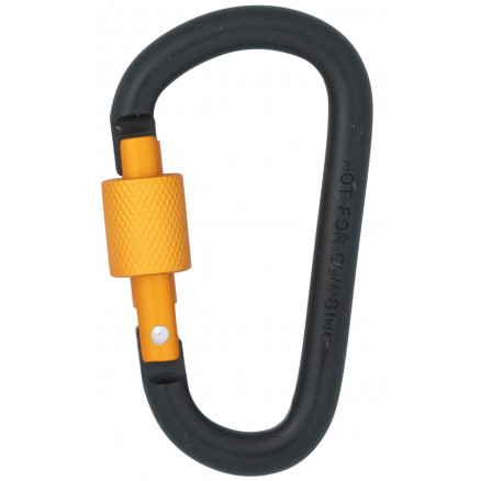 Infinity Hearts Brandmandshage/Karabinhage med Lås Aluminium Sort/Orange 80mm - 5 stk