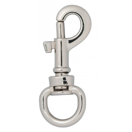 Infinity Hearts Karabinhage med D-ring Messing Sølv 45mm - 5 stk