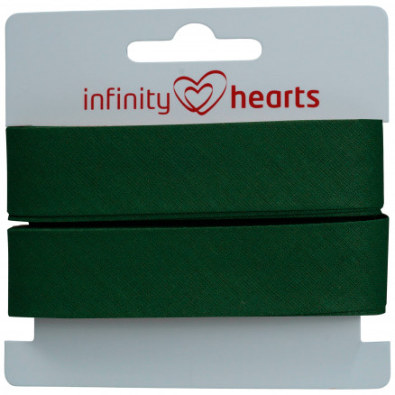 Infinity Hearts Skråbånd Bomuld 40/20mm 82 Grøn - 5m