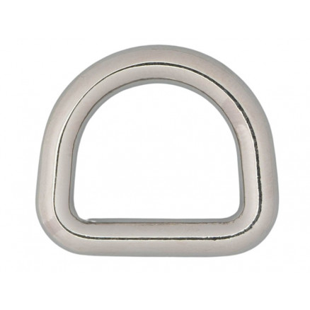 Infinity Hearts D-Ring Messing Sølv 16x16mm - 5 stk
