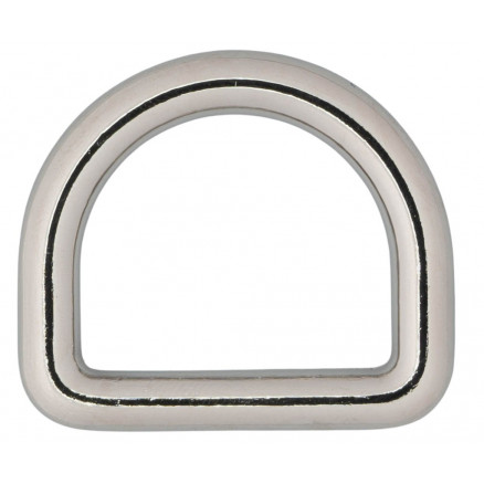 Infinity Hearts D-Ring Messing Sølv 25x25mm - 5 stk