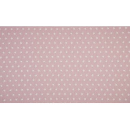 Minimals Bomuldspoplin Stof Print 111 Star Dusty Pink 145cm - 50cm