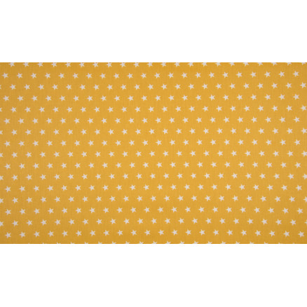 Minimals Bomuldspoplin Stof Print 183 Star Ochre 145cm - 50cm