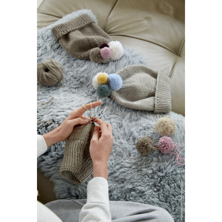 Bingo Hue af Lana Grossa - Hue Strikkeopskrift Str. 53/56cm - 57/60cm