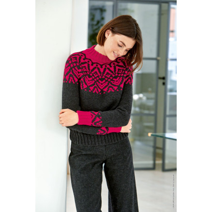 Cool Wool Big Pullover af Lana Grossa -Pullover med Rundt Bærestykke Str. 36/38 - 48/50
