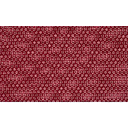 Minimals Bomuldspoplin Stof Print 218 Daisy Bordeaux 145cm - 50cm