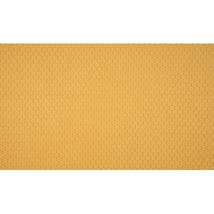 Minimals Bomuldspoplin Stof Print 283 Daisy Okra 145cm - 50cm
