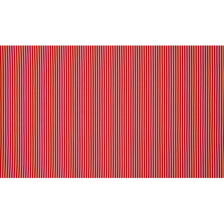Minimals Bomuldspoplin Stof Print 315 Stripe Red 145cm - 50cm