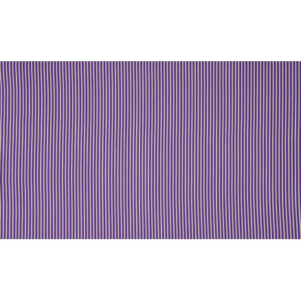 Minimals Bomuldspoplin Stof Print 343 Stripe Purple 145cm - 50cm
