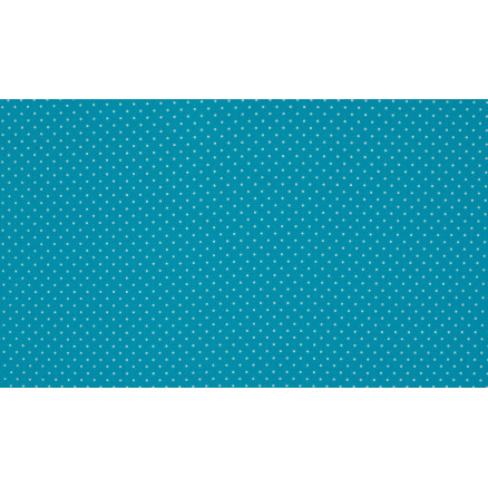 Minimals Bomuldspoplin Stof Print 404 Small Dot Aqua 145cm - 50cm