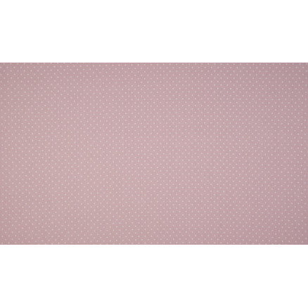 Minimals Bomuldspoplin Stof Print 411 Small Dot Dusty Pink 145cm - 50cm