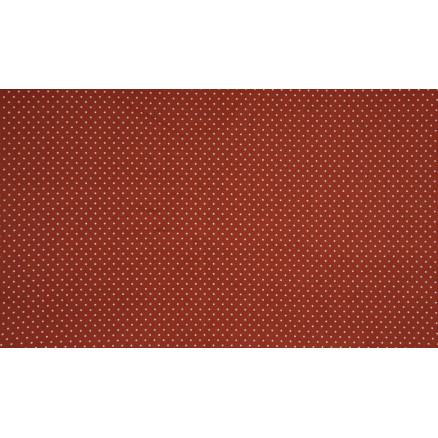 Minimals Bomuldspoplin Stof Print 437 Small Dot Terra 145cm - 50cm
