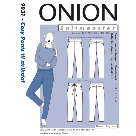 ONION Snitmønster 9031 Plus Cosy Pants til Strikstof