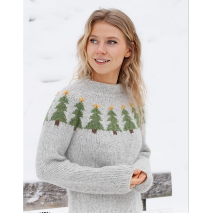 Merry Trees by DROPS Design - Bluse Strikkeopskrift str. XS-XXL