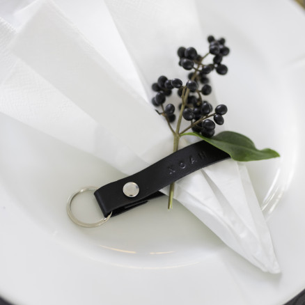 Nøglering af læderrem af Rito Krea - DIY Guide Nøgleringe - 10 stk.