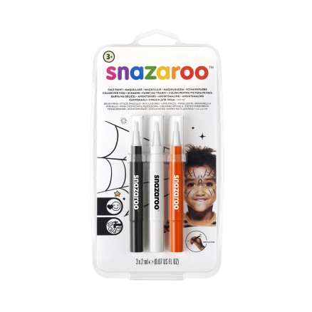 Sminkefarve Penselmaling Sort/Hvid/Orange