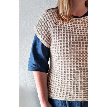Gratis opskrift på Vaffelvest af HoldMasken.dk - Garnpakke Str. S-XXXL