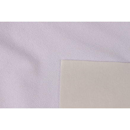 Frotté stof med TPU/Vandtæt Bagside 998 Hvid 140cm - 50cm