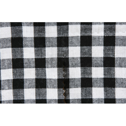 Køkkentern 10x10mm Bomuldsstof 999 Sort 140cm - 50cm