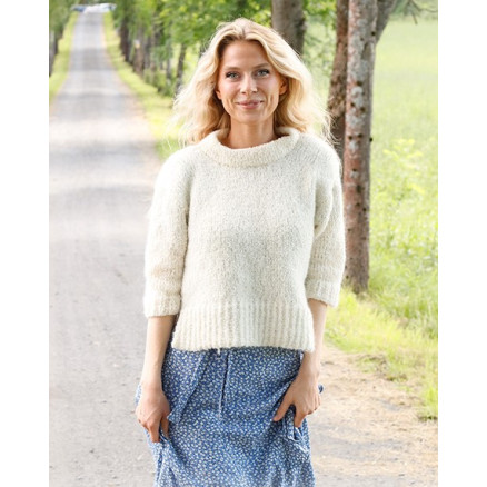 Soft Journey by DROPS Design - Bluse Strikkeopskrift str. S - XXXL
