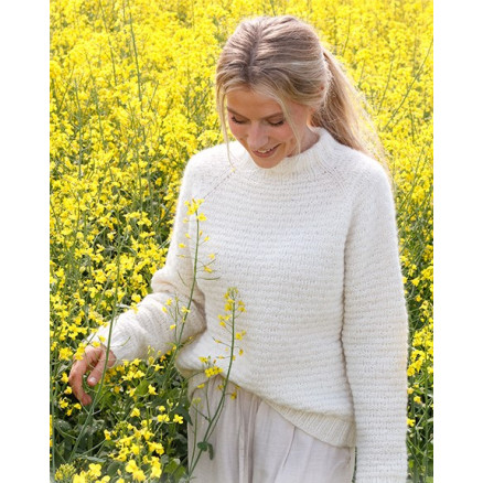 Provence Dream by DROPS Design - Bluse Strikkeopskrift str. S - XXXL