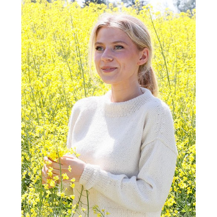 Camomile by DROPS Design - Bluse Strikkeopskrift str. S - XXXL