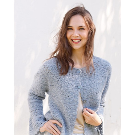 Spring Renaissance Cardigan by DROPS Design - Cardigan Hækleopskrift str. S - XXXL