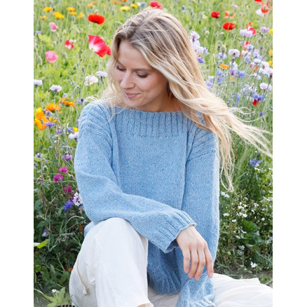 Blue Shore by DROPS Design - Bluse Strikkeopskrift str. S - XXXL