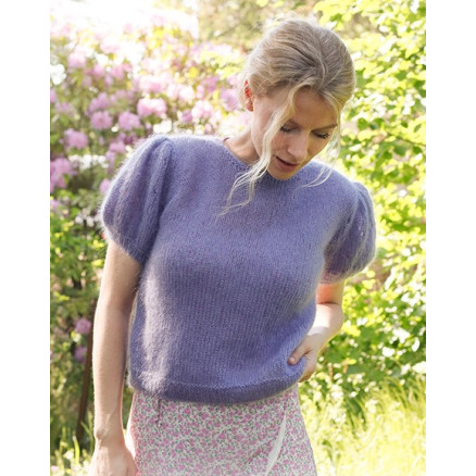 Violet Meadow by DROPS Design - Bluse Strikkeopskrift str. S - XXXL
